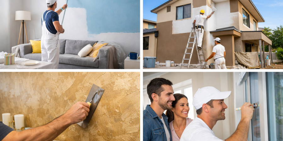 Professional home painting services in Vijayawada, Interior wall painting for modern Vijayawada homes,