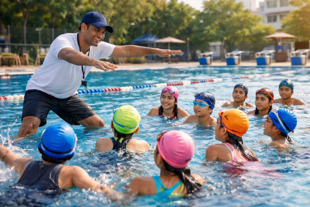 Swimming Coaching Classes Cost, Swimming coaching classes cost in Vijayawada, Professional swimming classes Vijayawada, best swimming coaching in Vijayawada, swimming class fees in Vijayawada.